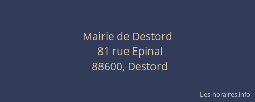 Mairie de Destord