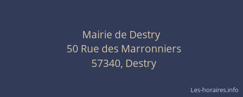 Mairie de Destry