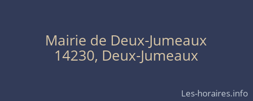 Mairie de Deux-Jumeaux