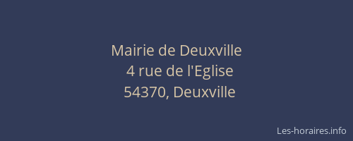 Mairie de Deuxville