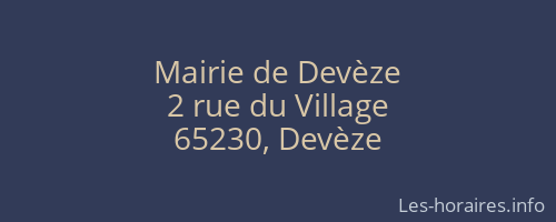 Mairie de Devèze