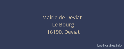 Mairie de Deviat