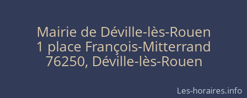 Mairie de Déville-lès-Rouen
