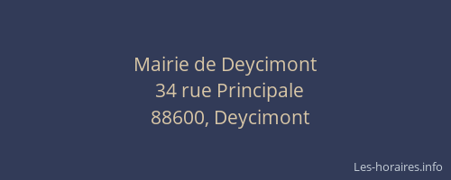Mairie de Deycimont