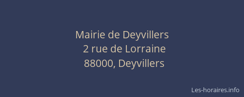 Mairie de Deyvillers