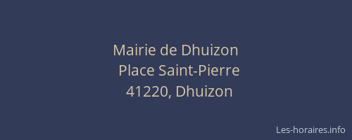 Mairie de Dhuizon