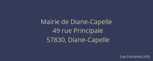 Mairie de Diane-Capelle