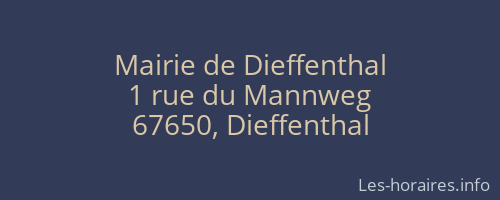 Mairie de Dieffenthal