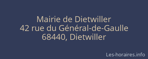 Mairie de Dietwiller