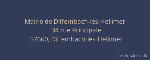 Mairie de Diffembach-l&egrave;s-Hellimer