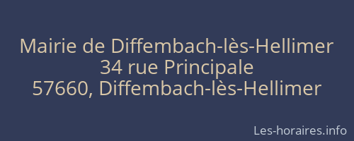 Mairie de Diffembach-lès-Hellimer