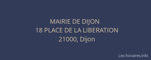 MAIRIE DE DIJON 