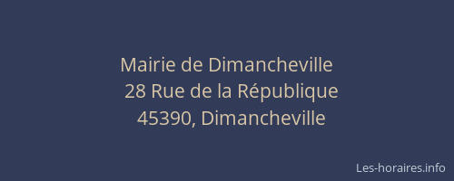 Mairie de Dimancheville