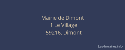 Mairie de Dimont