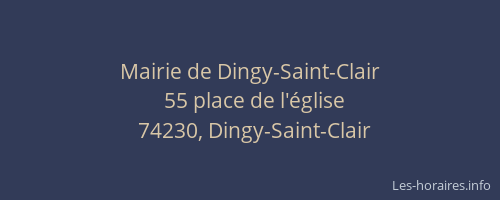 Mairie de Dingy-Saint-Clair
