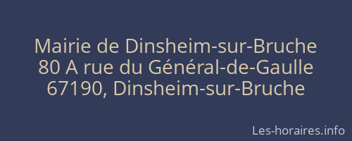 Mairie de Dinsheim-sur-Bruche