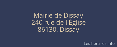 Mairie de Dissay