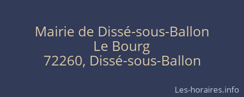 Mairie de Dissé-sous-Ballon