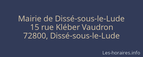 Mairie de Dissé-sous-le-Lude