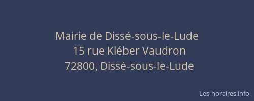 Mairie de Diss&eacute;-sous-le-Lude