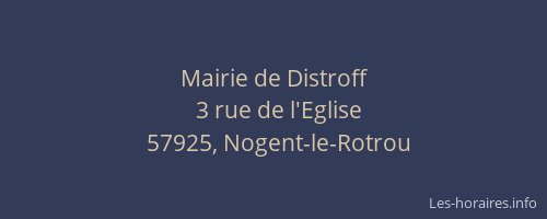 Mairie de Distroff
