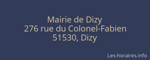 Mairie de Dizy