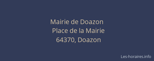 Mairie de Doazon