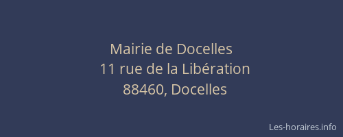 Mairie de Docelles
