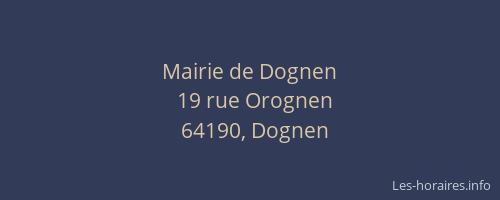 Mairie de Dognen