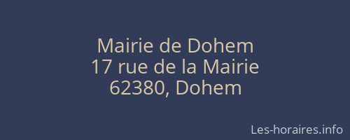 Mairie de Dohem