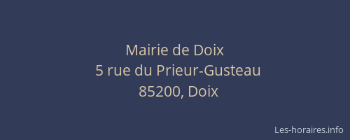 Mairie de Doix