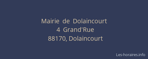 Mairie  de  Dolaincourt