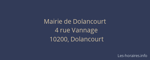 Mairie de Dolancourt