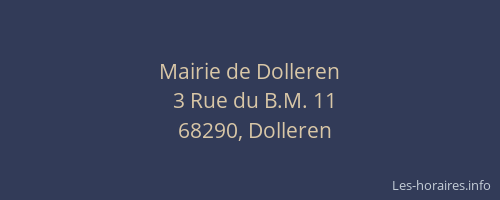 Mairie de Dolleren