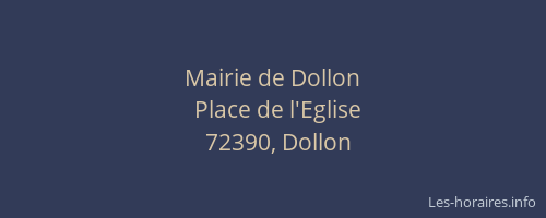 Mairie de Dollon