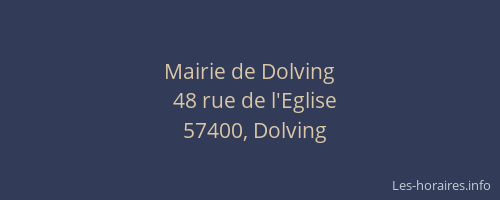 Mairie de Dolving