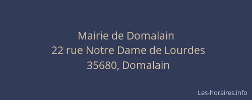Mairie de Domalain