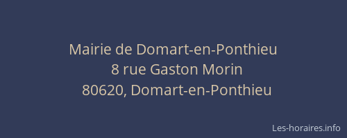 Mairie de Domart-en-Ponthieu