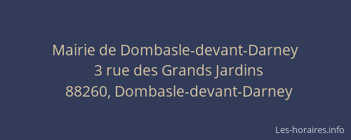 Mairie de Dombasle-devant-Darney