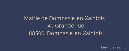 Mairie de Dombasle-en-Xaintois