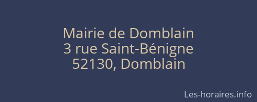 Mairie de Domblain