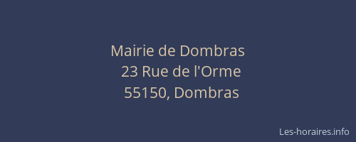 Mairie de Dombras