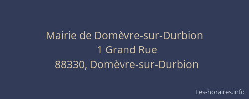 Mairie de Dom&egrave;vre-sur-Durbion