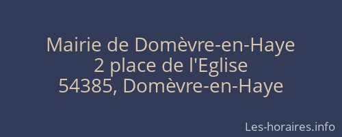 Mairie de Domèvre-en-Haye