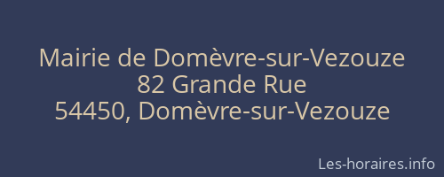 Mairie de Domèvre-sur-Vezouze