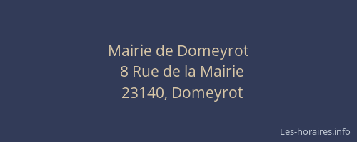 Mairie de Domeyrot