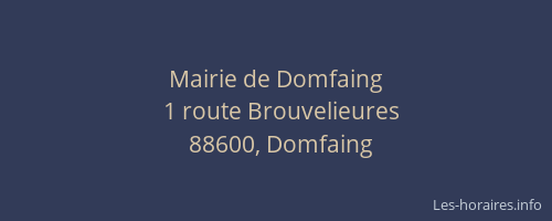 Mairie de Domfaing