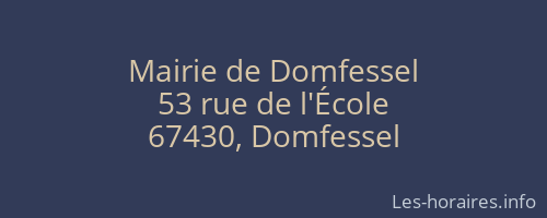 Mairie de Domfessel