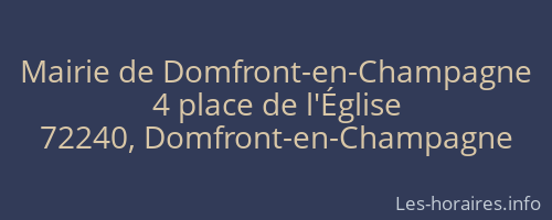 Mairie de Domfront-en-Champagne