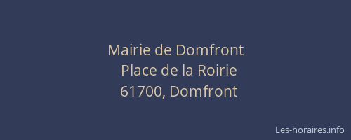 Mairie de Domfront